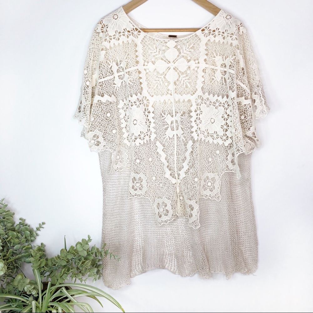 FREE PEOPLE • crochet cover up